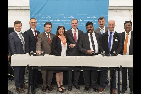 Rail.One officially began series production of concrete sleepers at a new plant in Aschaffenburg with an inauguration ceremony on April 11.
